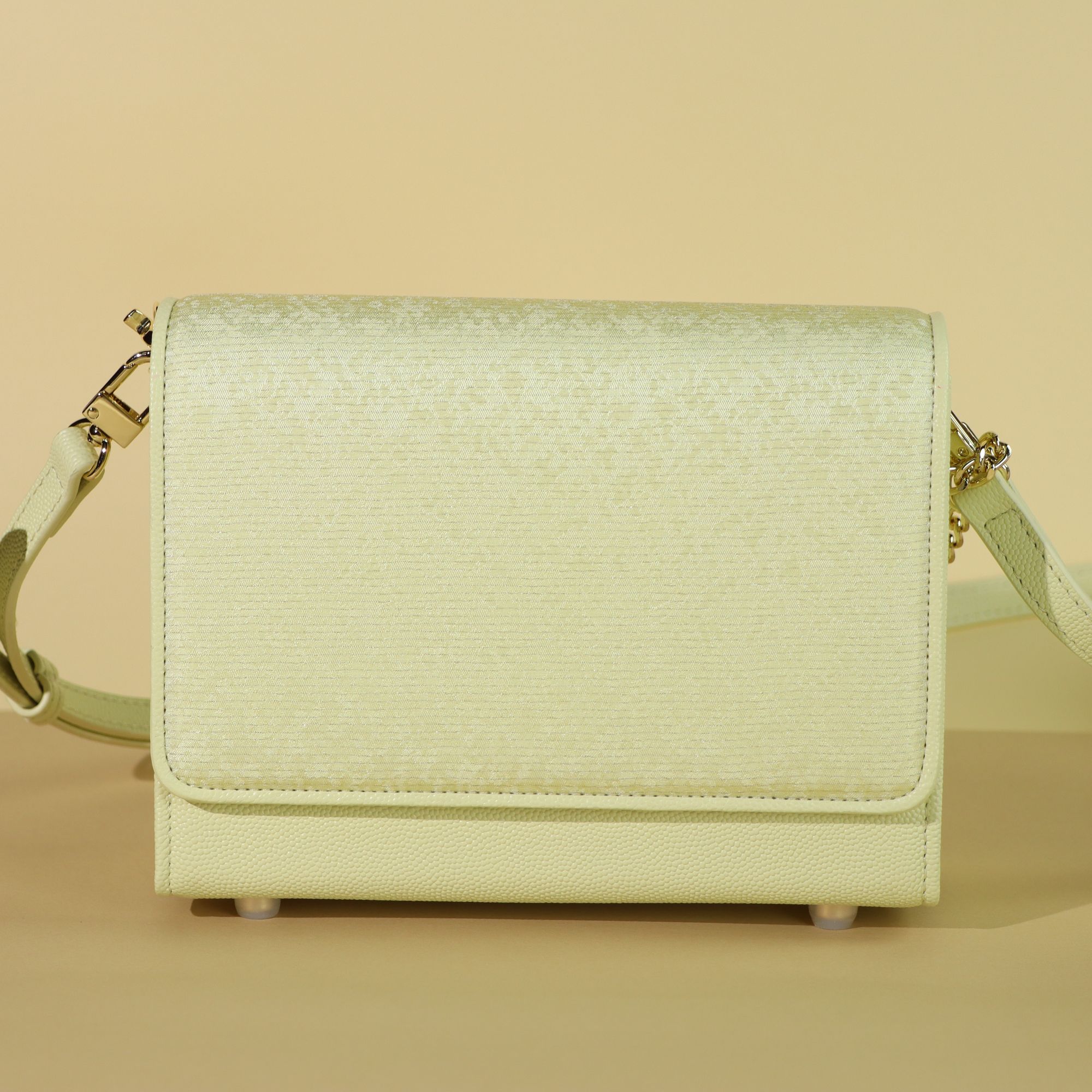 【晴光密语】方包黄色-气质百搭时尚手提包手拎包