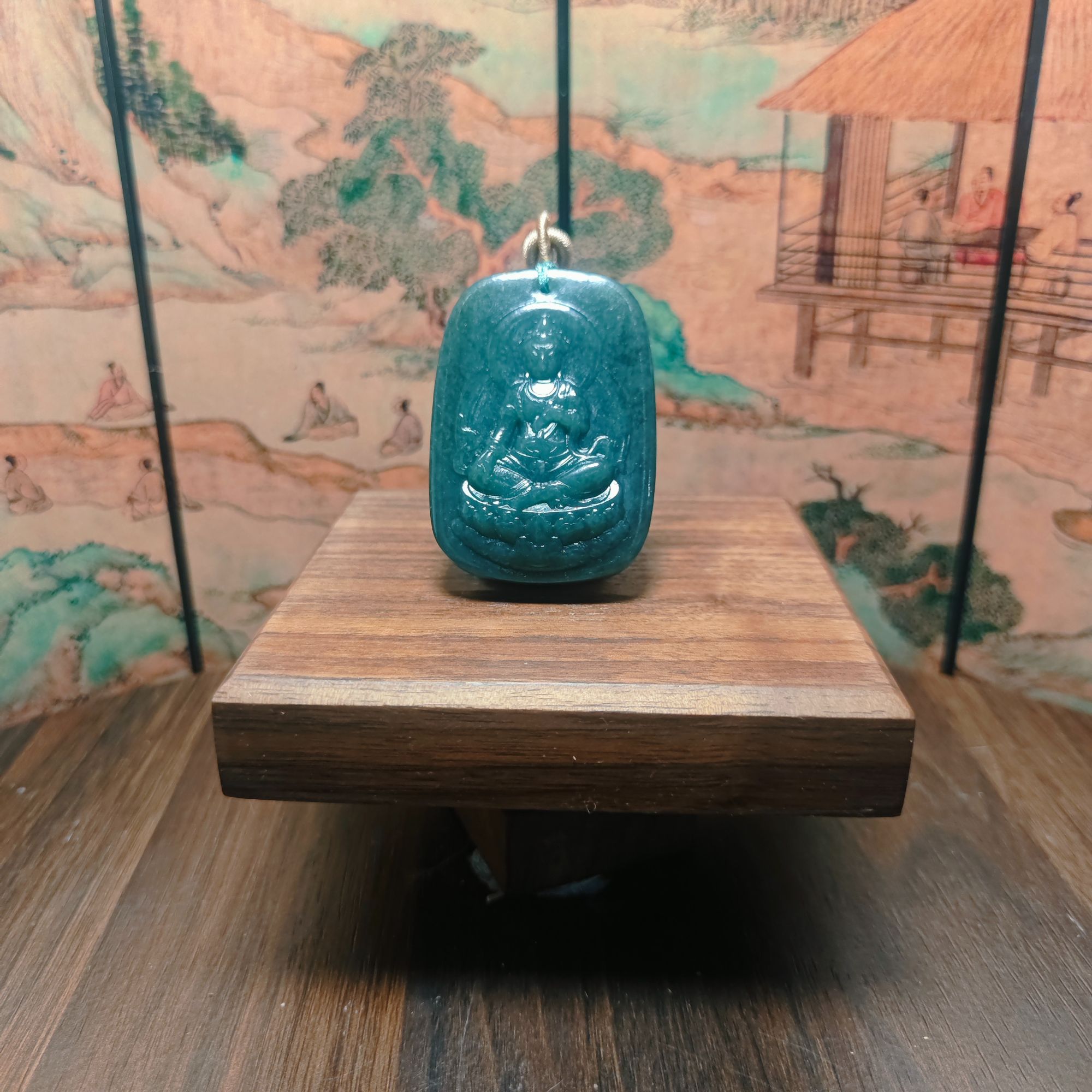 K和田玉观音吊坠0199