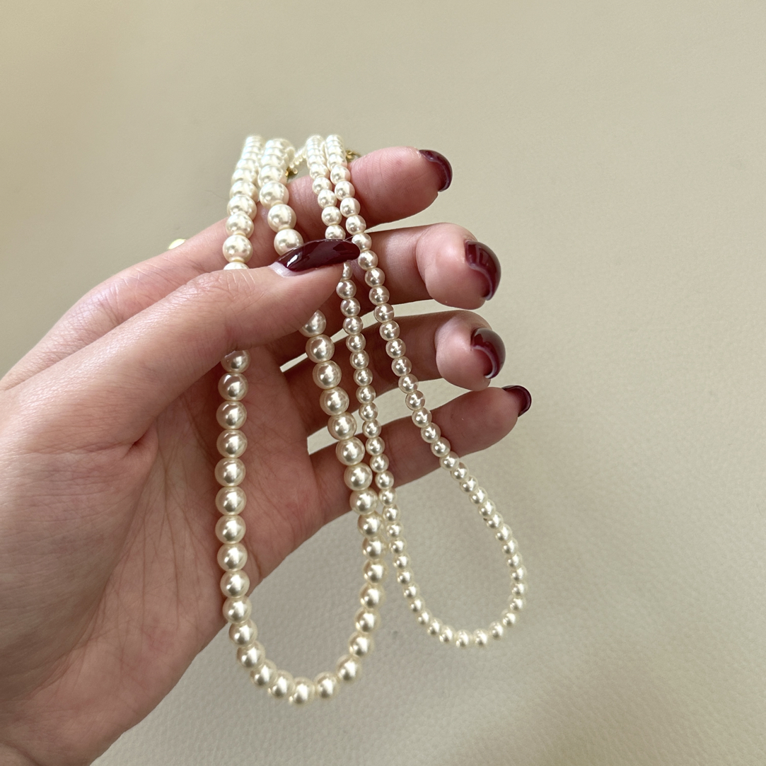 合金仿珍珠项链 【于儿家】韩国淡水珍珠项链毛衣链