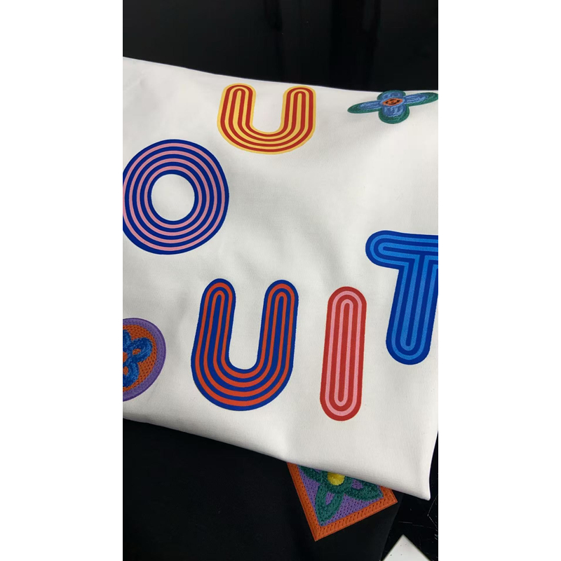 60号链接【彩色字母L】夏天重磅潮牌春夏宽松圆领休闲半袖178