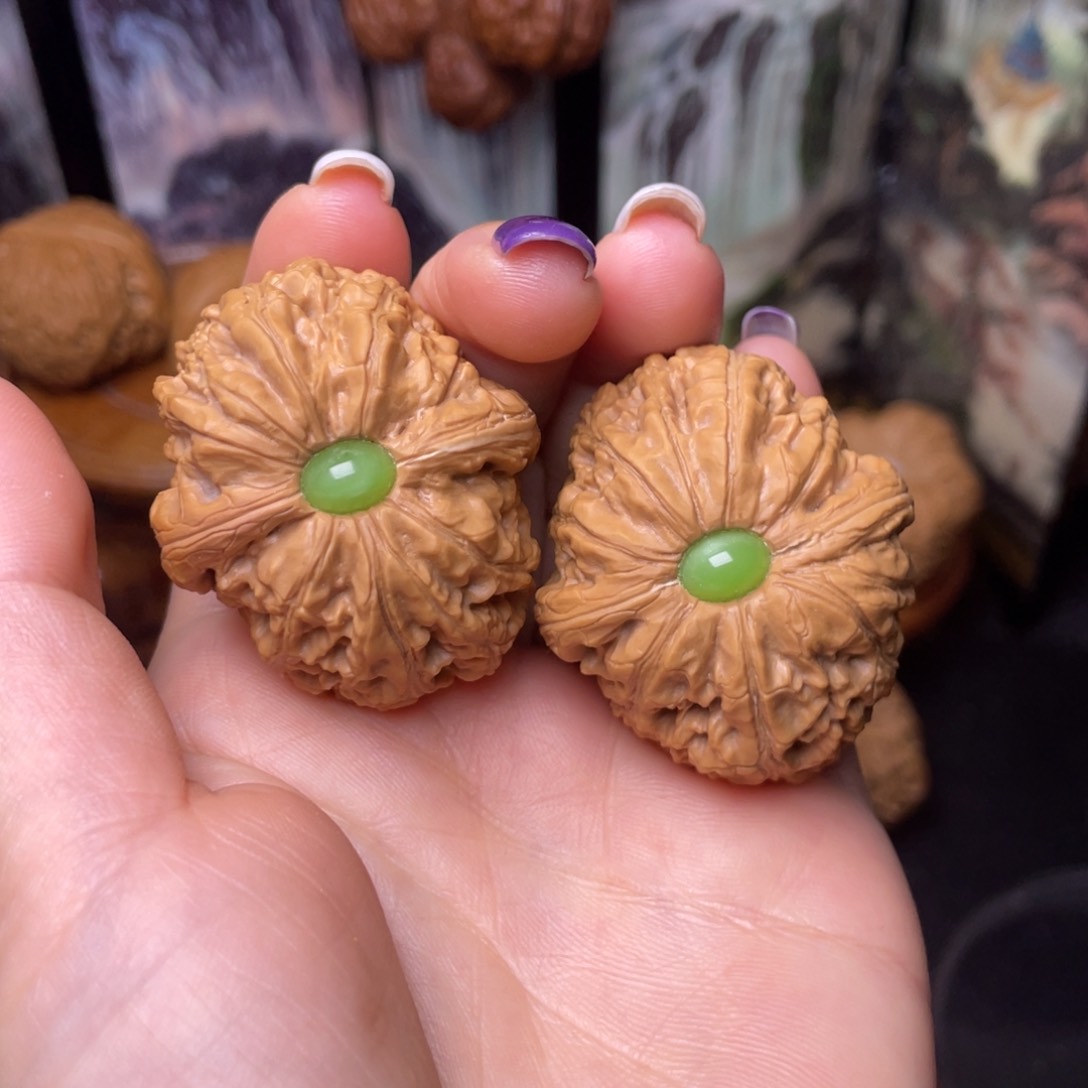 文玩核桃把件43平谷元宝