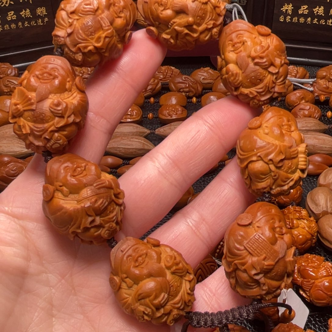 橄榄核手串/手链2.4老油核八宝财神