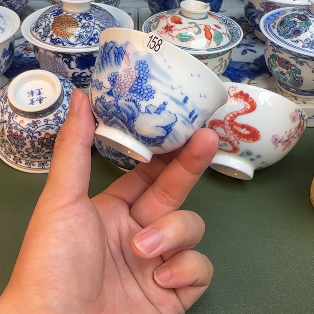 彦祖纯手工手绘茶具158