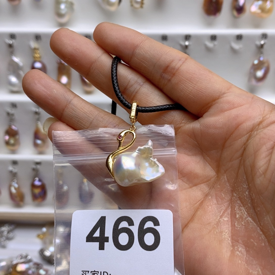 淡水珍珠颈饰银S925镶嵌466