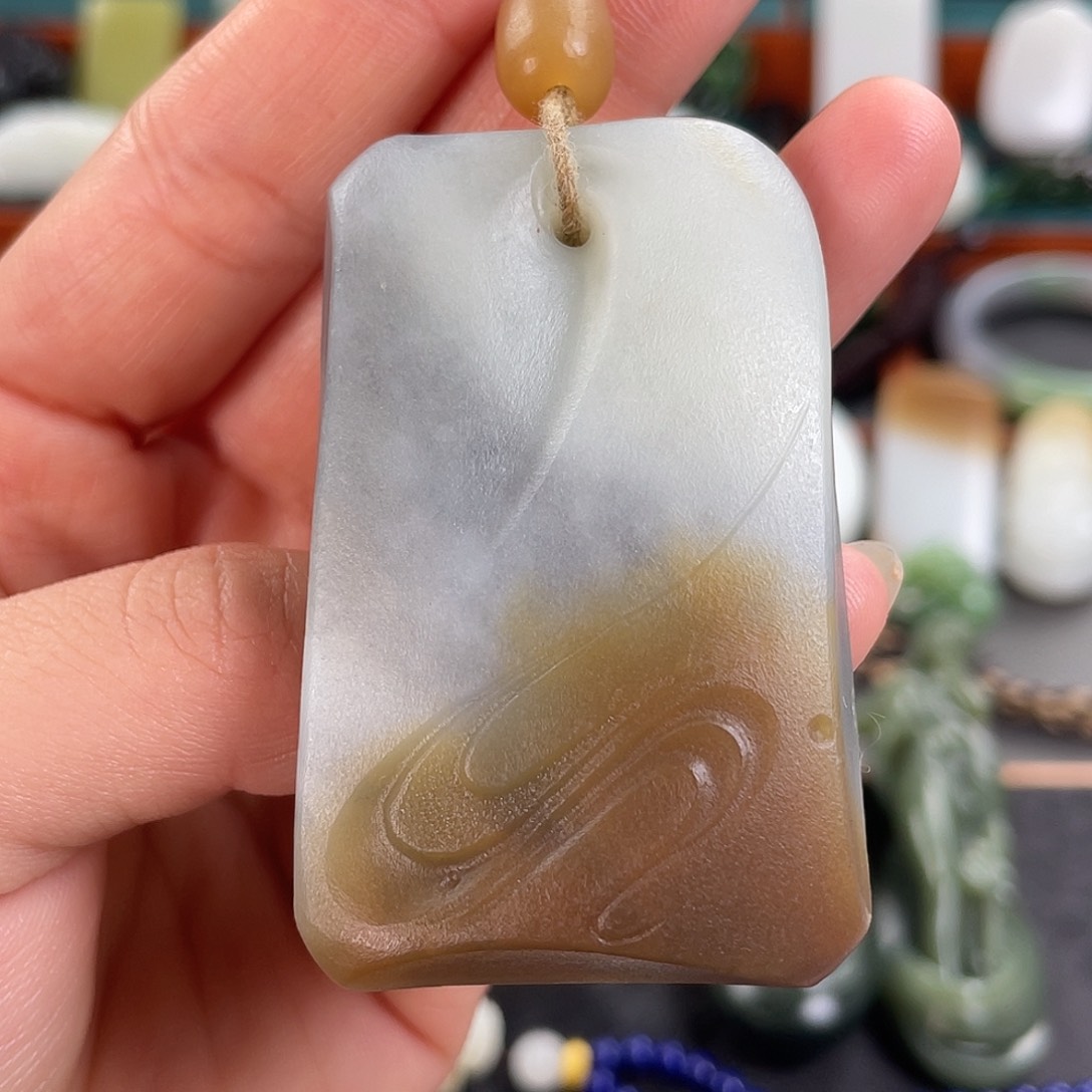 和田玉未镶嵌挂件