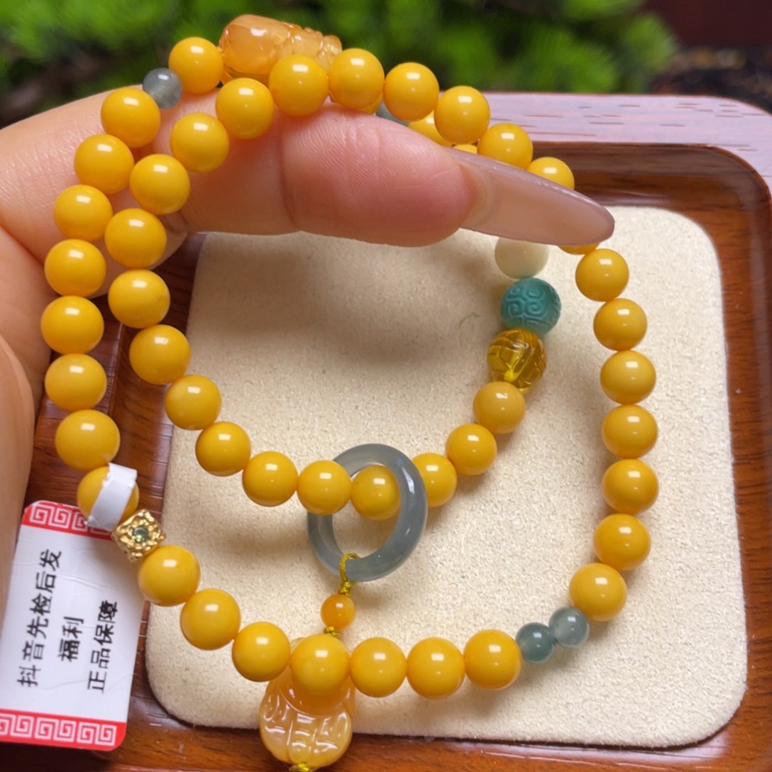 蜜蜡手链未镶嵌手串