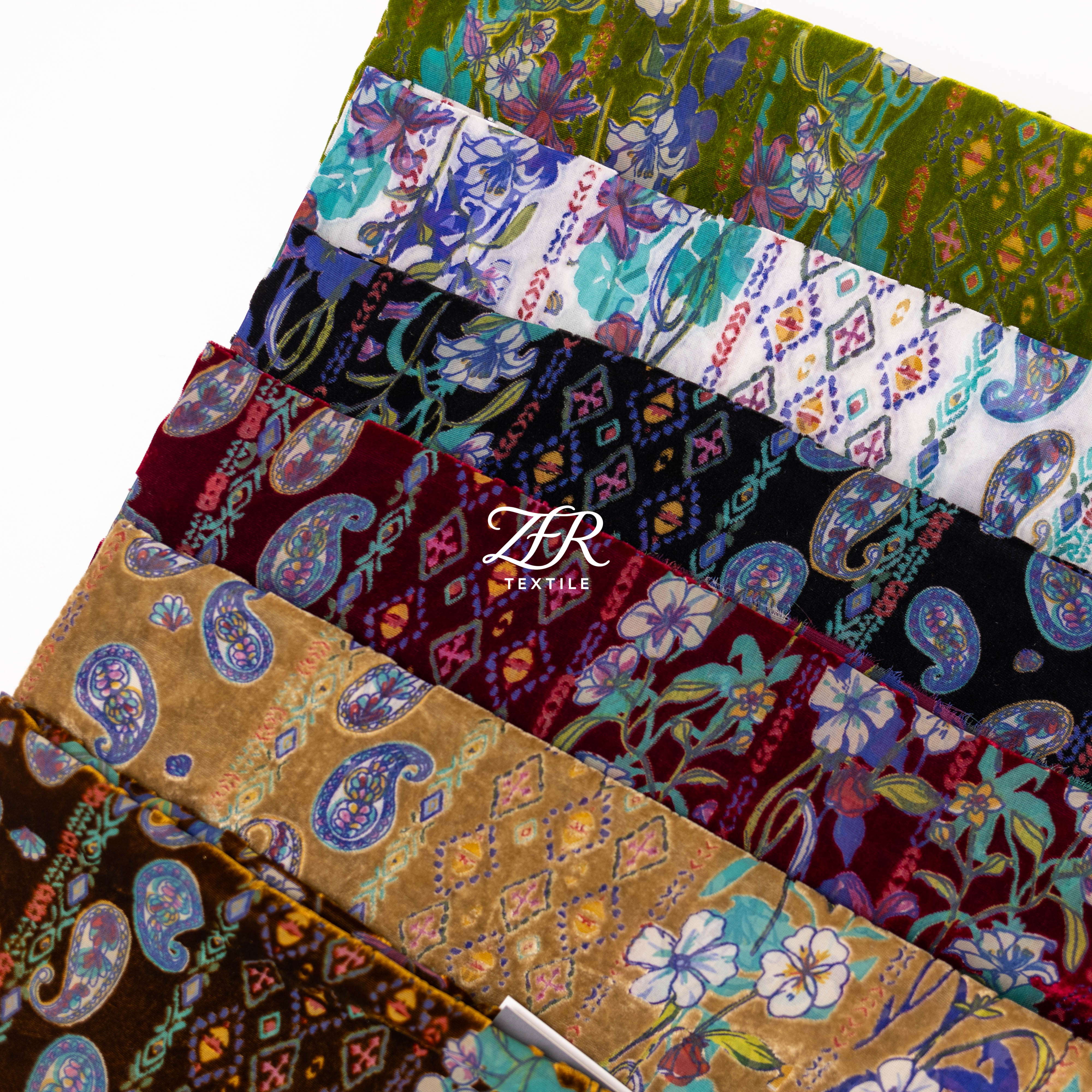 S06 窗花风腰果花烧花面料