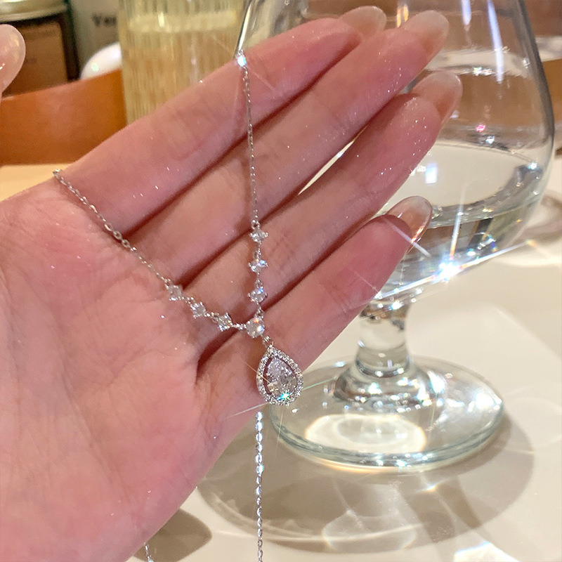 铜合金项链 PANLANE韩系水滴天使之泪项链女轻奢高级感ins小饰品