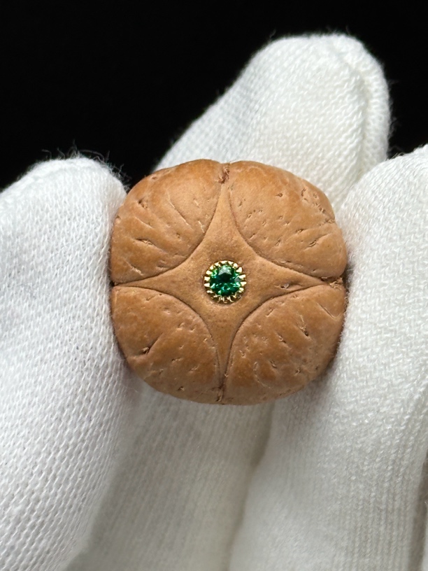 【尼泊尔凤眼菩提】麒麟眼三通单颗 尺寸19.4mm 厚度14.4mm
