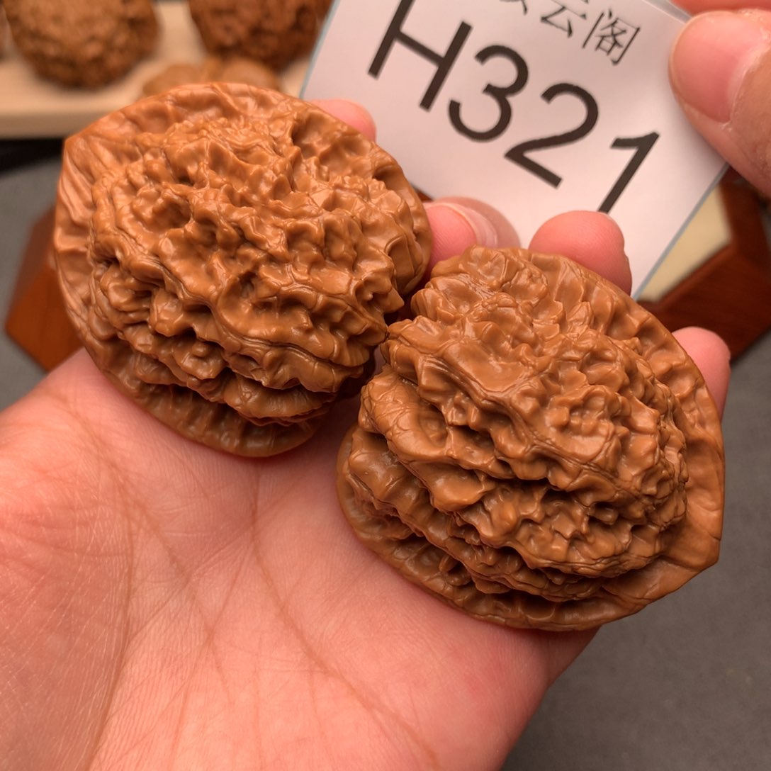 文玩核桃把件45+官帽