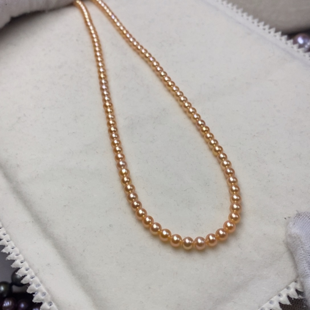 淡水珍珠颈饰银S925镶嵌胡*加项链定制