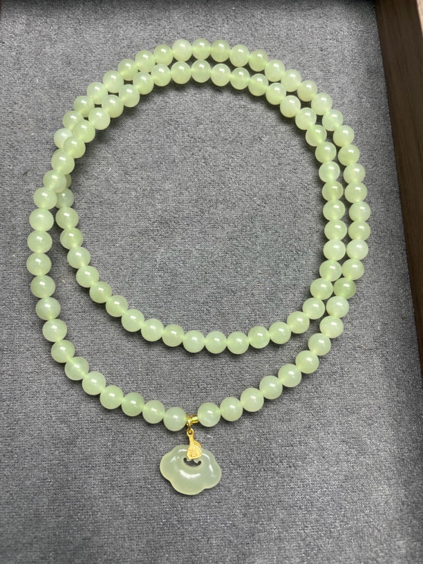 2112锁住幸福和田玉晴水祥云如意锁多圈手链