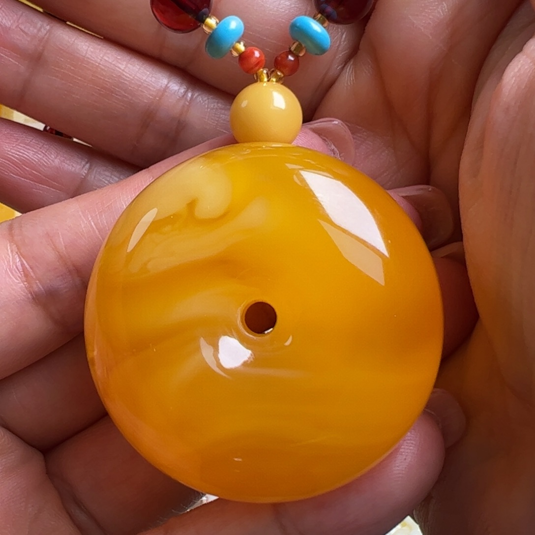 蜜蜡毛衣链未镶嵌无优化