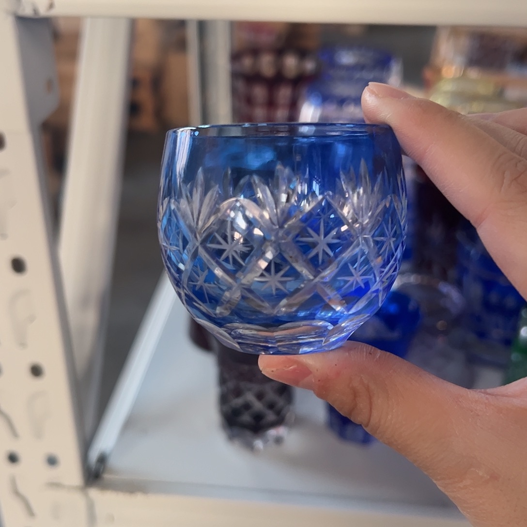 水晶玻璃平底款微瑕一个