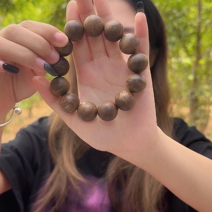 沉香手串单圈圆珠1.8  21克多样性发一