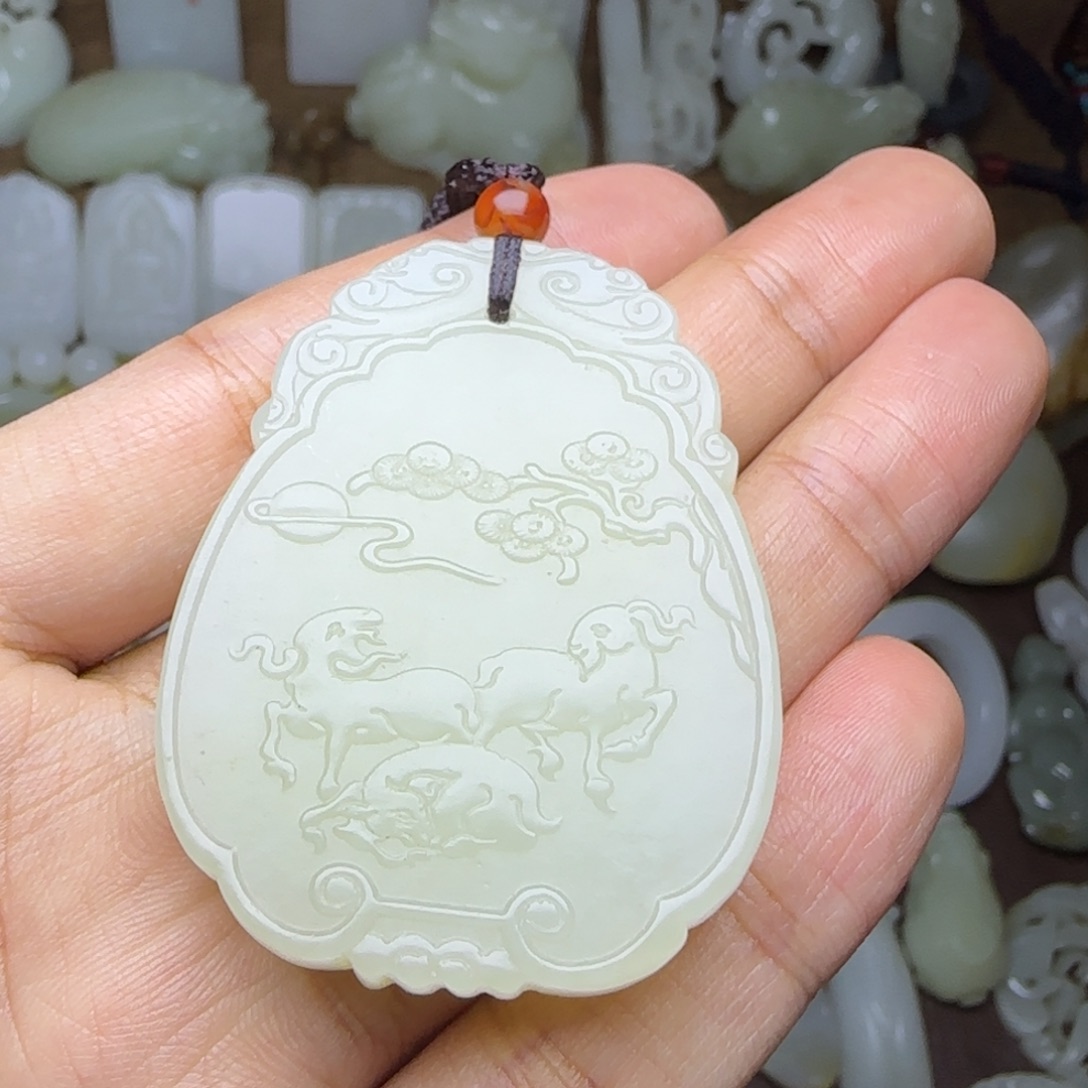 和田玉未镶嵌挂件