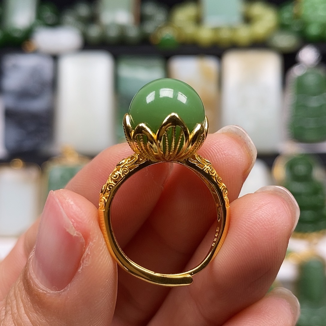 和田玉颈饰银S925镶嵌