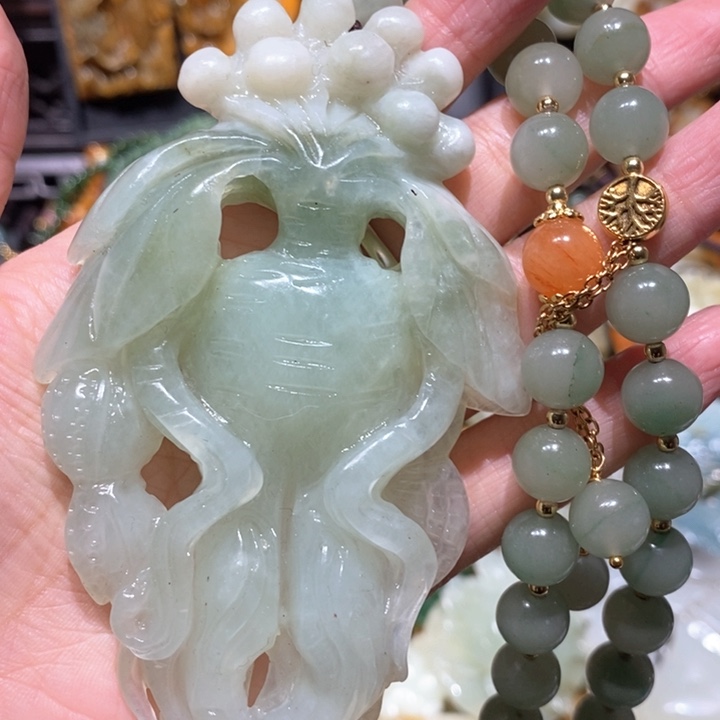 岫玉毛衣链未镶嵌