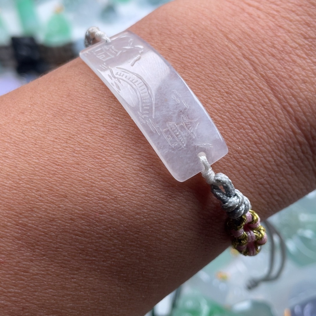 翡翠未镶嵌颈饰翡翠冰手牌