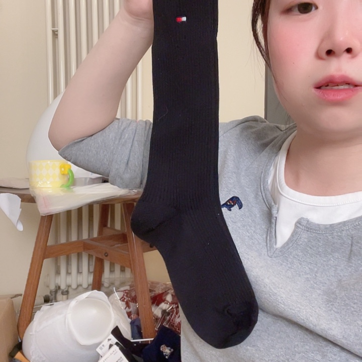 11111111111111汤米黑色小腿袜696