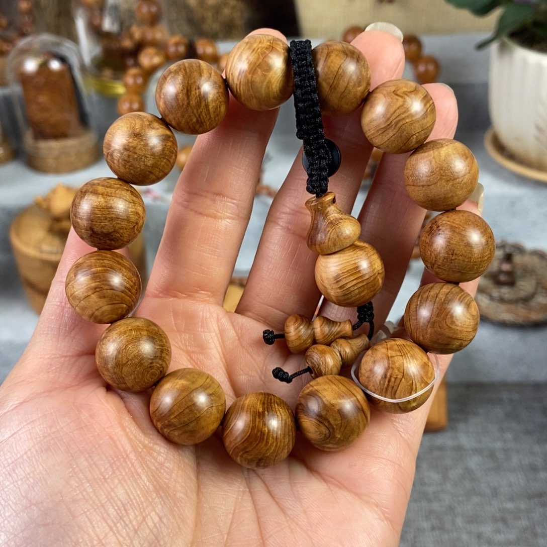 柏木（崖柏）手串/手链北太行高崖陈化龙胆变异瘤15超级醇奶香