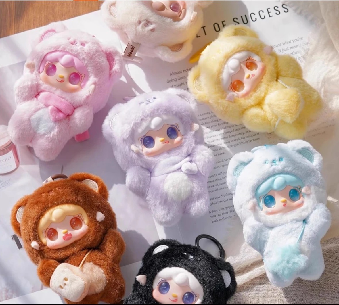 Yooli氧氧四代咬一口小熊系列潮玩盲盒毛绒公仔