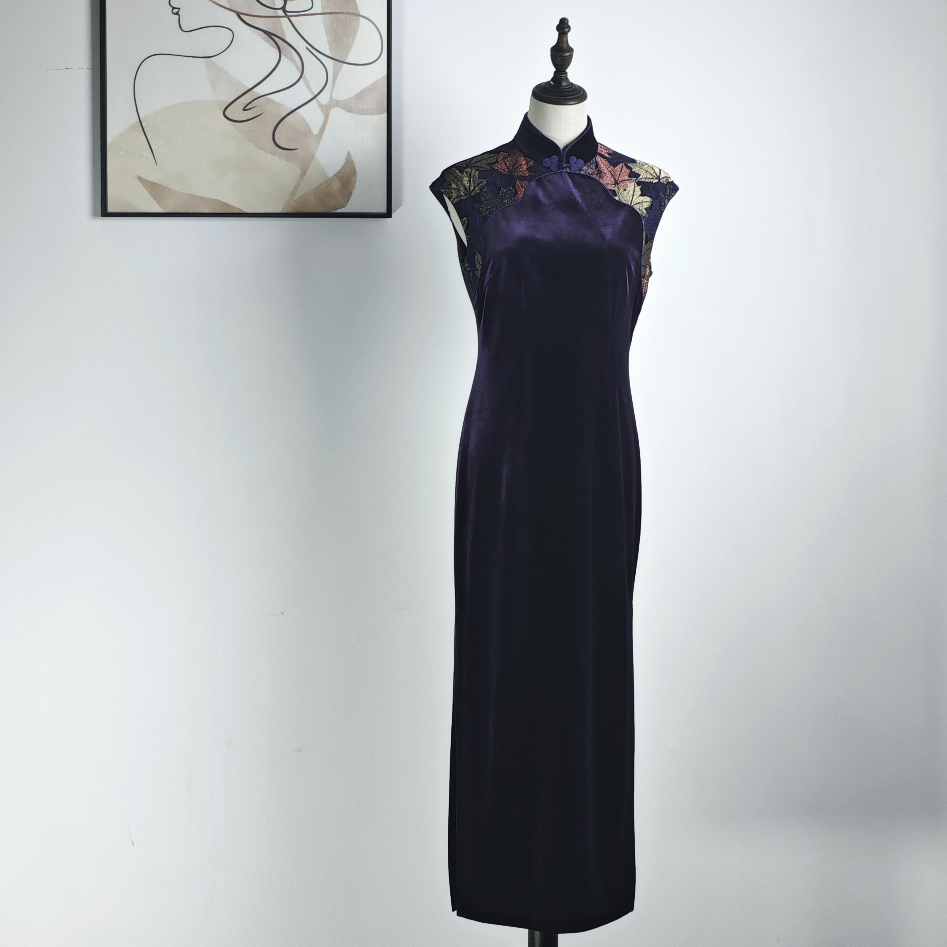 褀玉［婉凝]旗袍气质优雅中长款中国风复古显瘦走秀修身印花女款