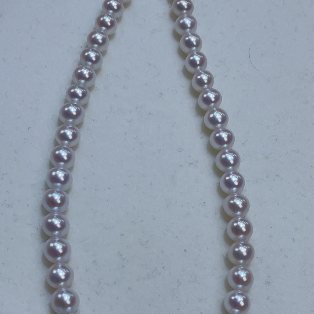 淡水珍珠颈饰银S925镶嵌6-7m爆亮亮瞎眼光