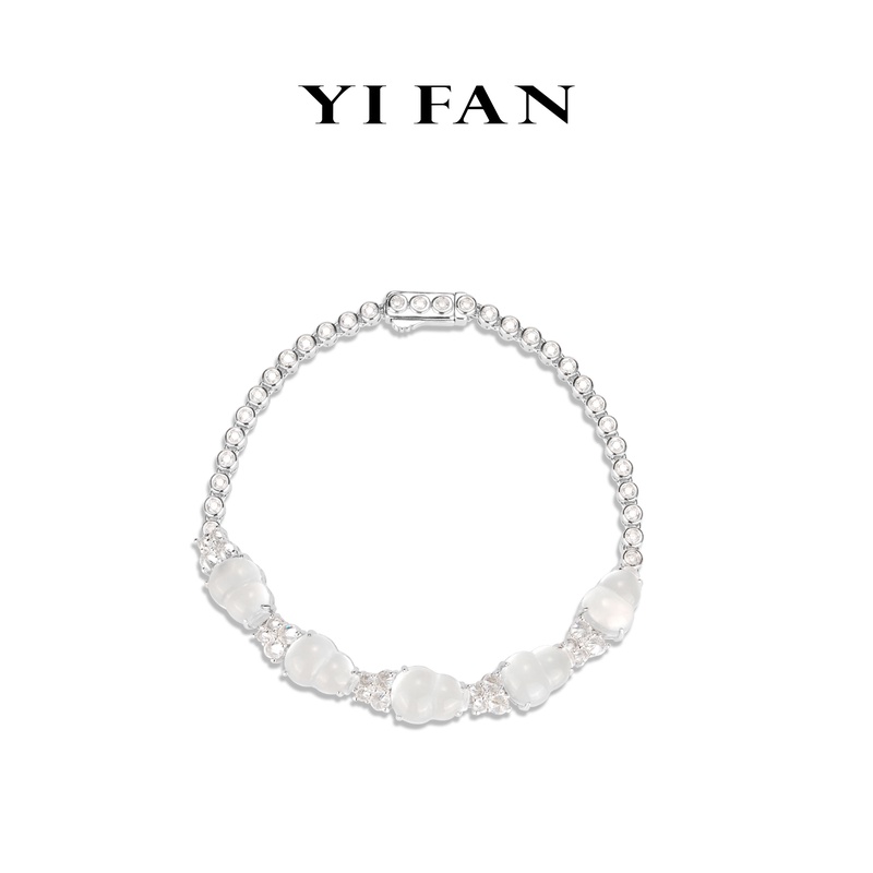 925银合成锆石手链 4122-时尚气质简约白色葫芦手链