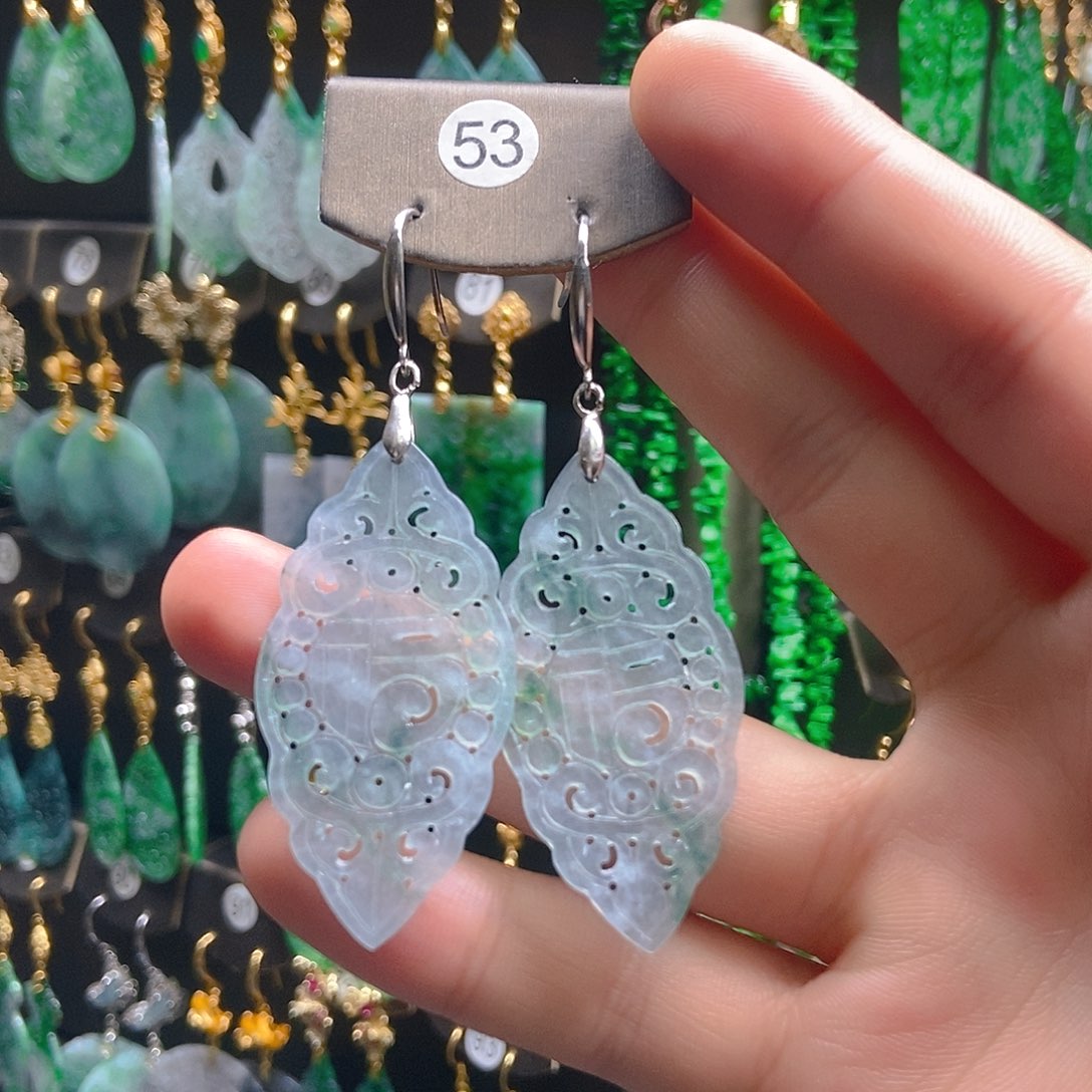 翡翠未镶嵌耳饰翡翠