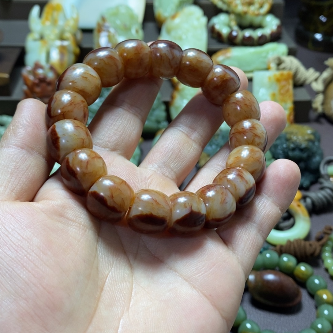 有***心透闪石质玉未镶嵌手链