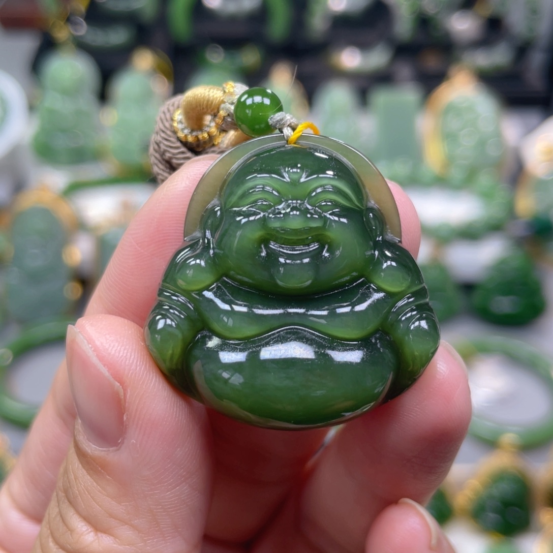 吊坠(不含链)未镶嵌和田玉（碧玉）