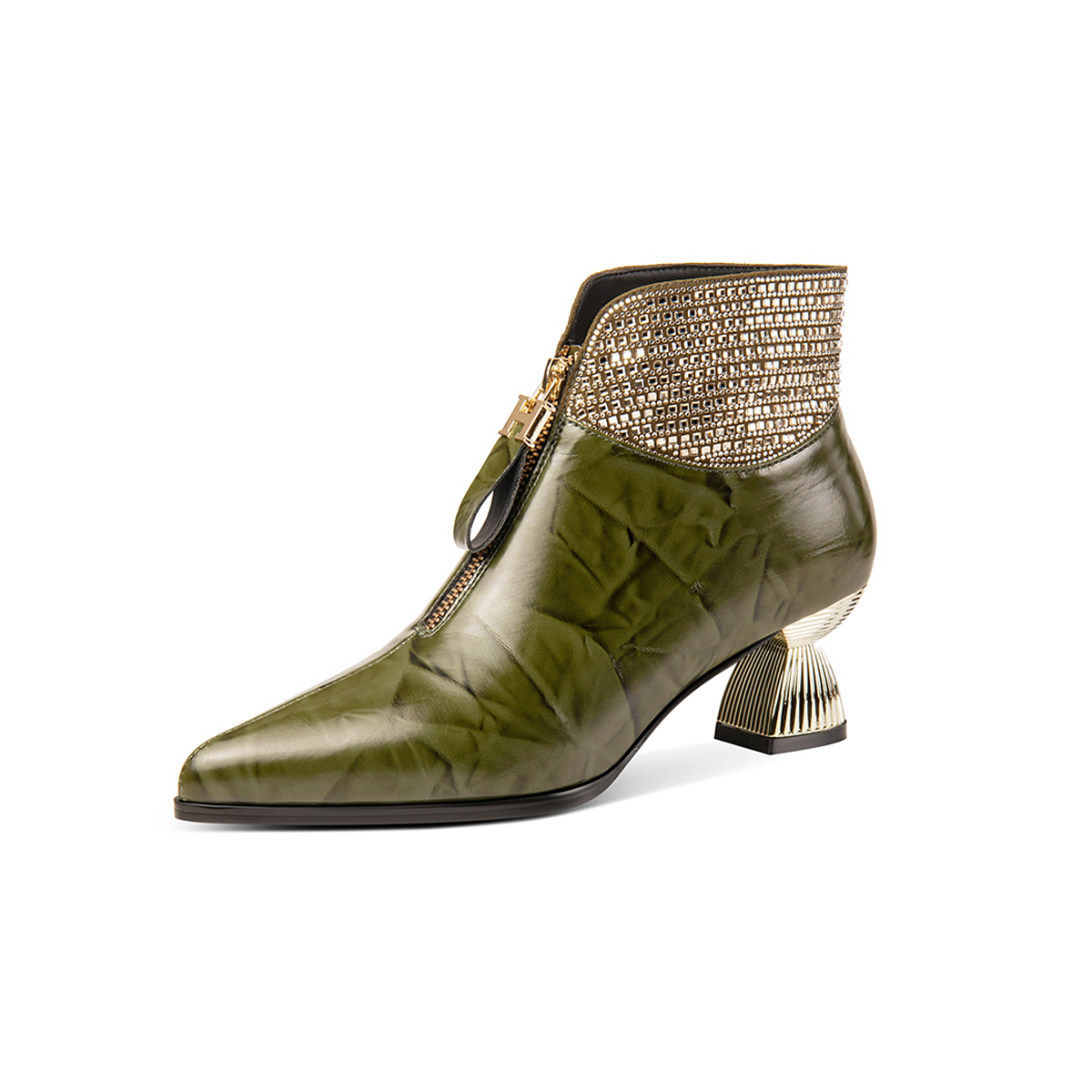 2025年新款欧美优雅气质时装靴舒适百搭气质高级感短靴女尖头3024