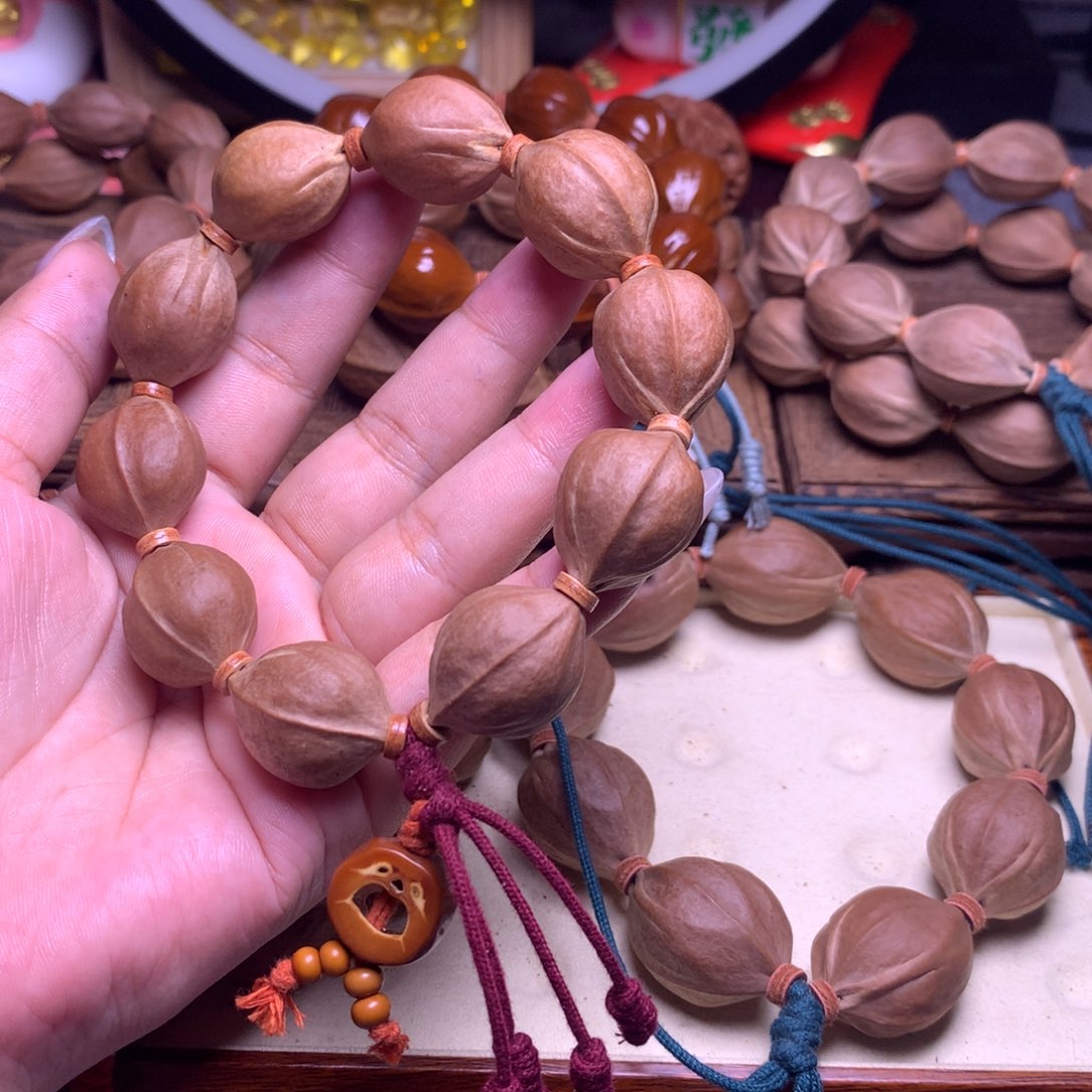 朝***拾手串/手链橄榄核梅林铁核1824