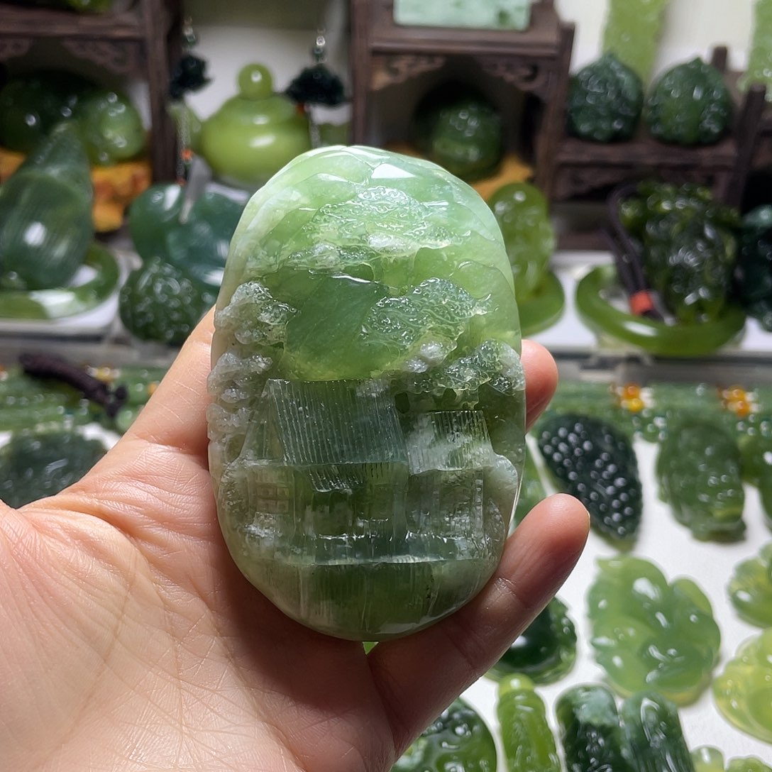 蛇纹石玉未镶嵌手把