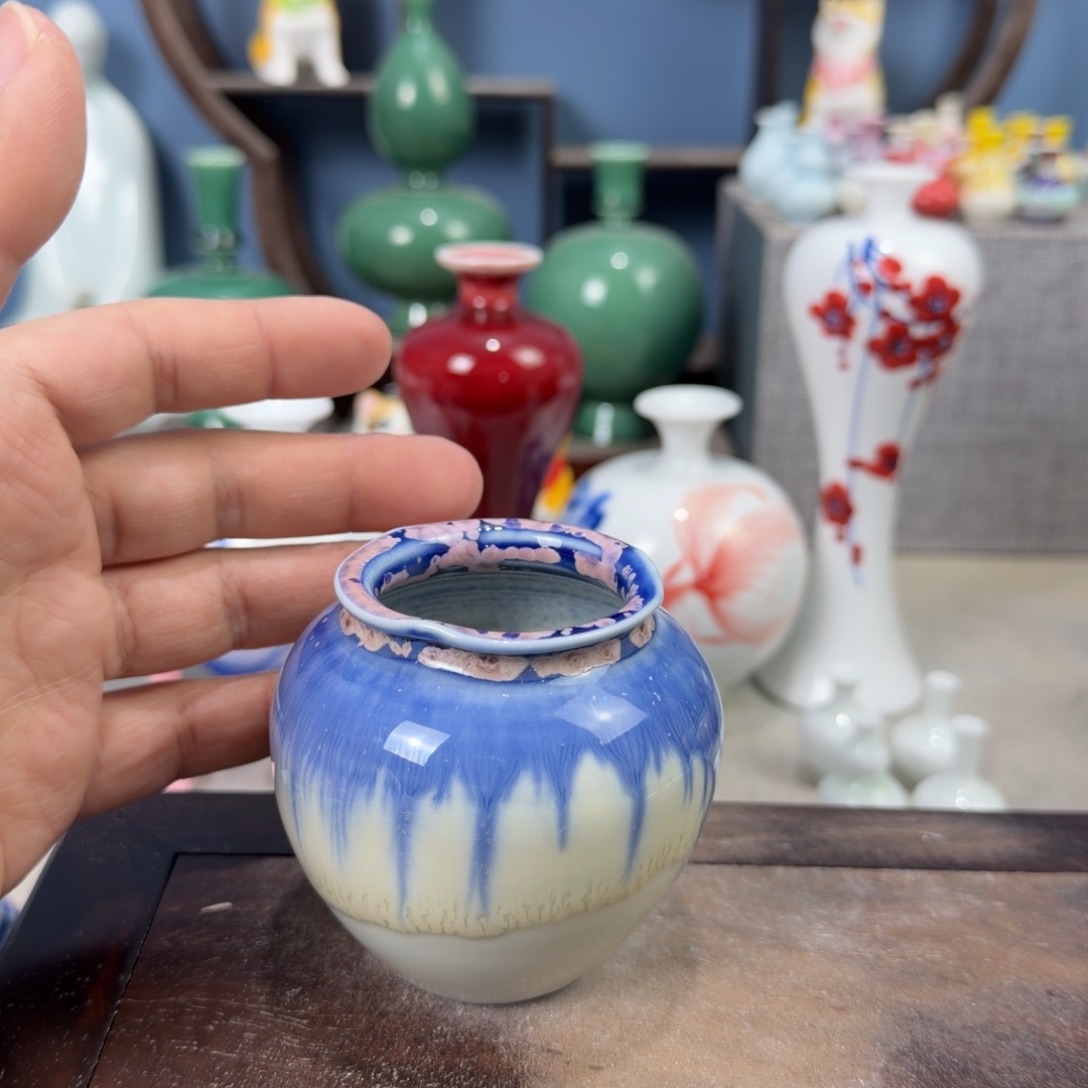 陶瓷手工小花器摆件