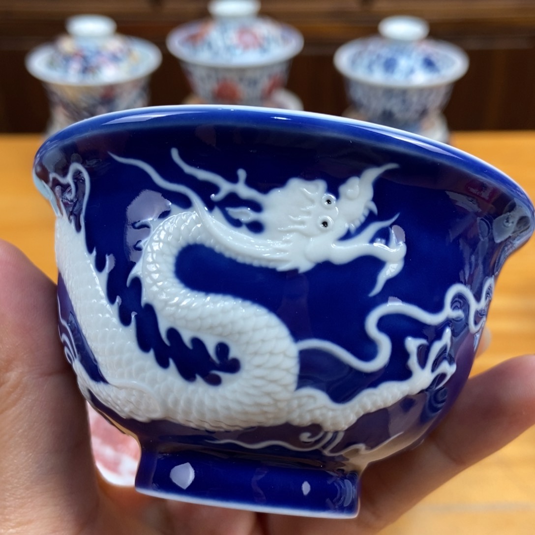 手绘现代茶具非古董