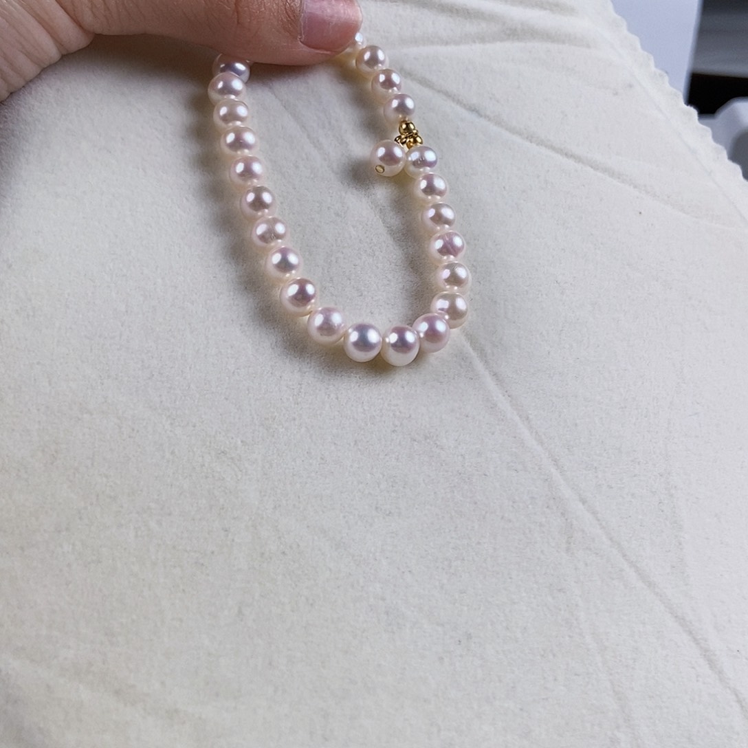 淡水珍珠手绳银S925镶嵌