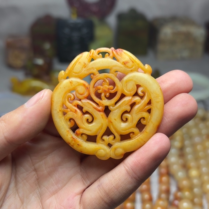 白玉菩提吊坠——-