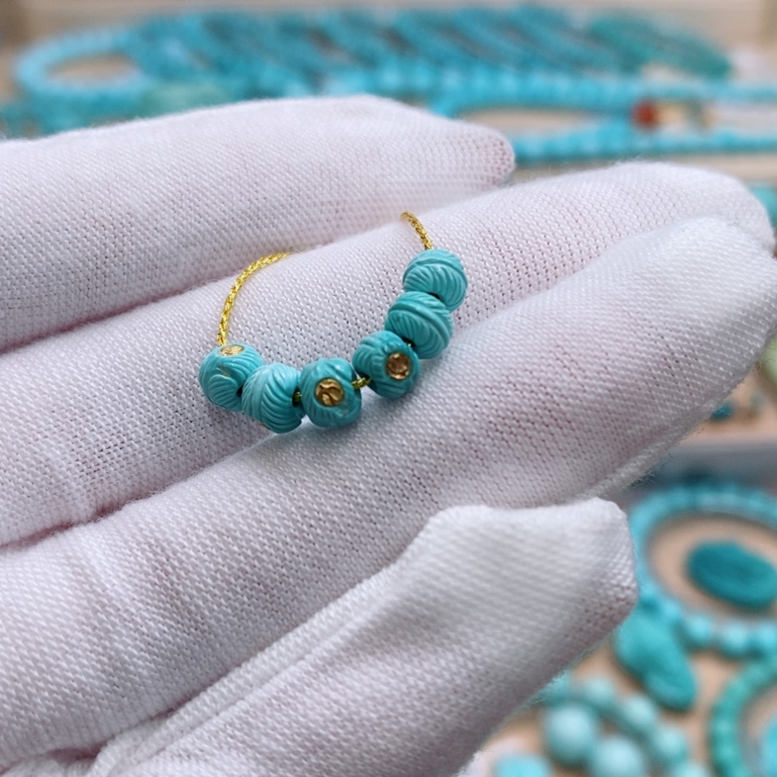 绿松石未镶嵌珠宝奇石5.2mm