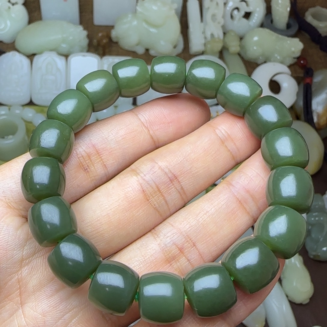 和田玉未镶嵌挂件卡12