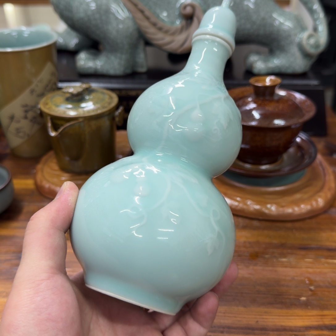 龙泉青瓷茶具微瑕9321