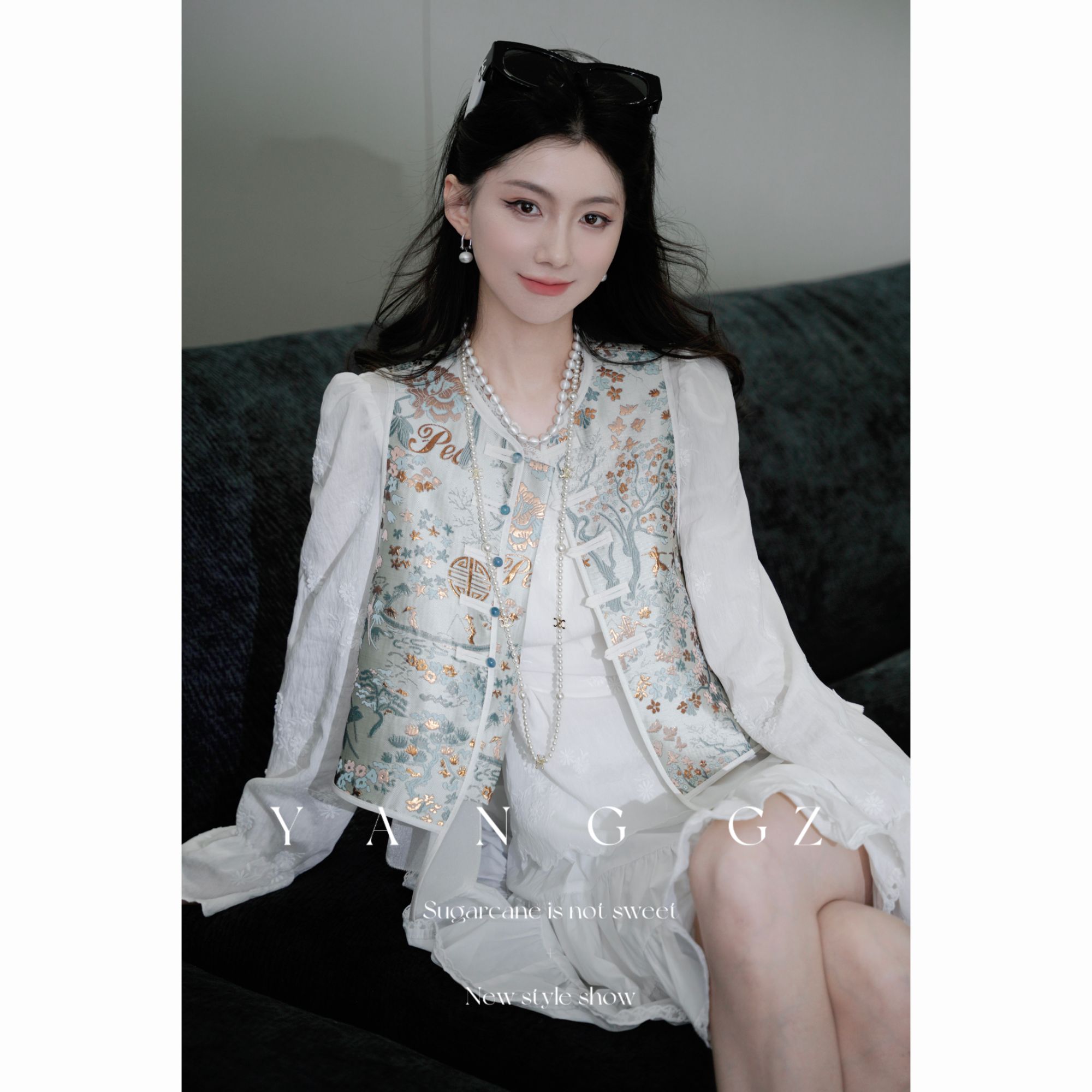 YANG GZ【Q日照金山】新中式金枝玉叶刺绣马甲女 GZ5151GL602114