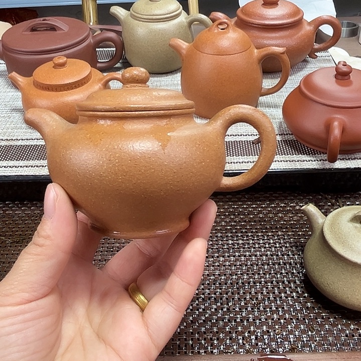 紫砂茶壶掇只180黄降