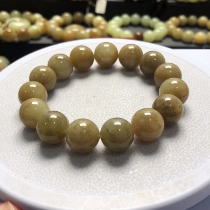 和田玉手串未镶嵌卡14