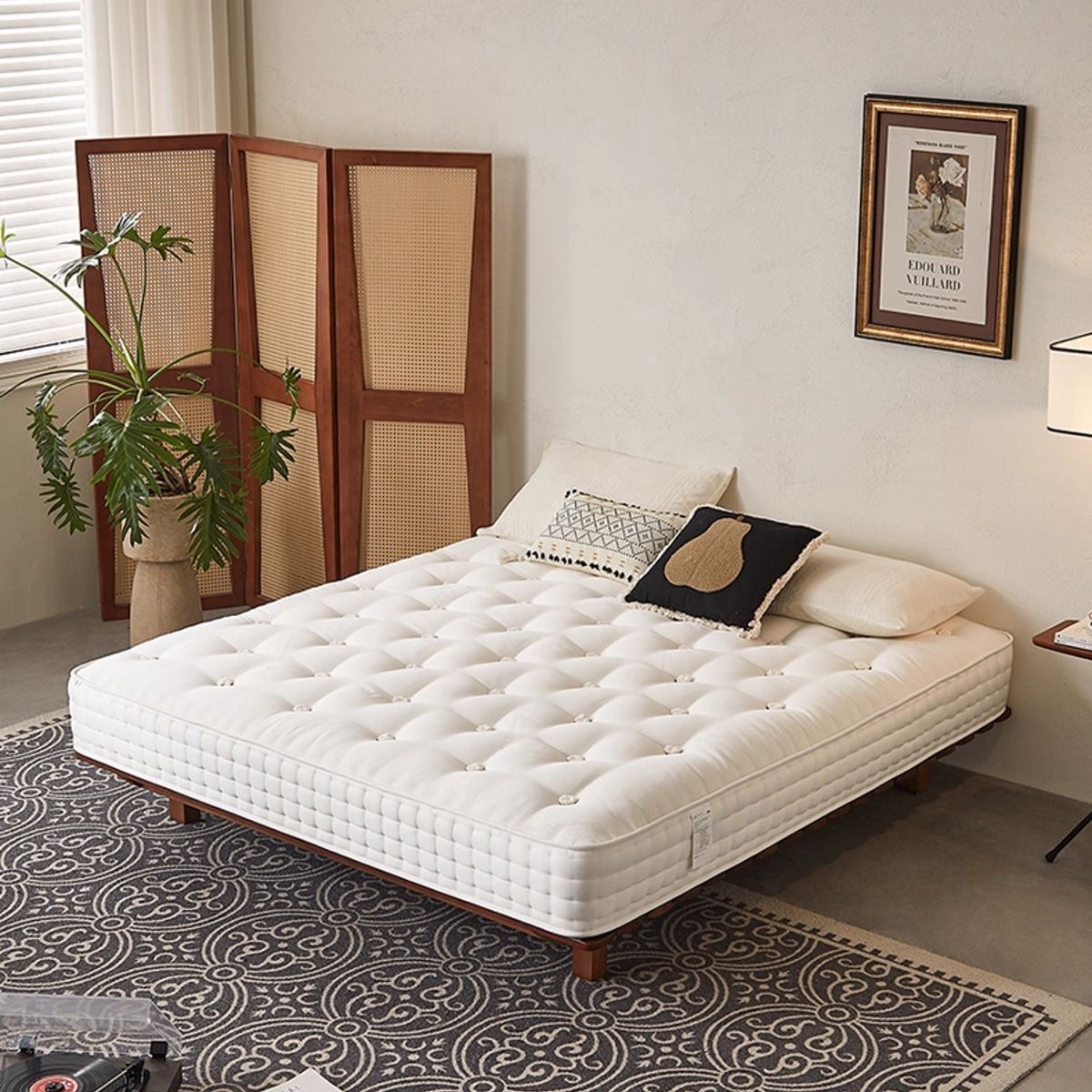 【柔软款式】手工酷布弹簧床垫无胶水工艺驼毛羊毛桑蚕丝主卧垫子