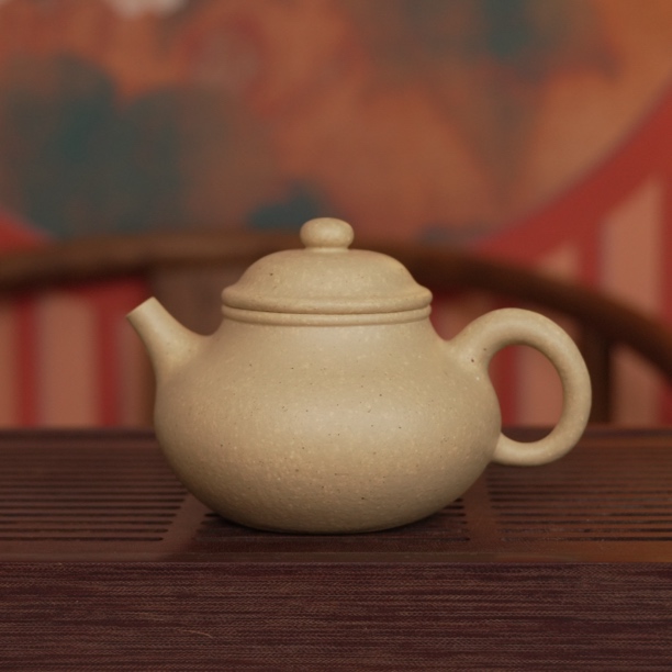 【陶缘斋1号】《容天》24目墨绿泥150cc崔利制壶 全手制作