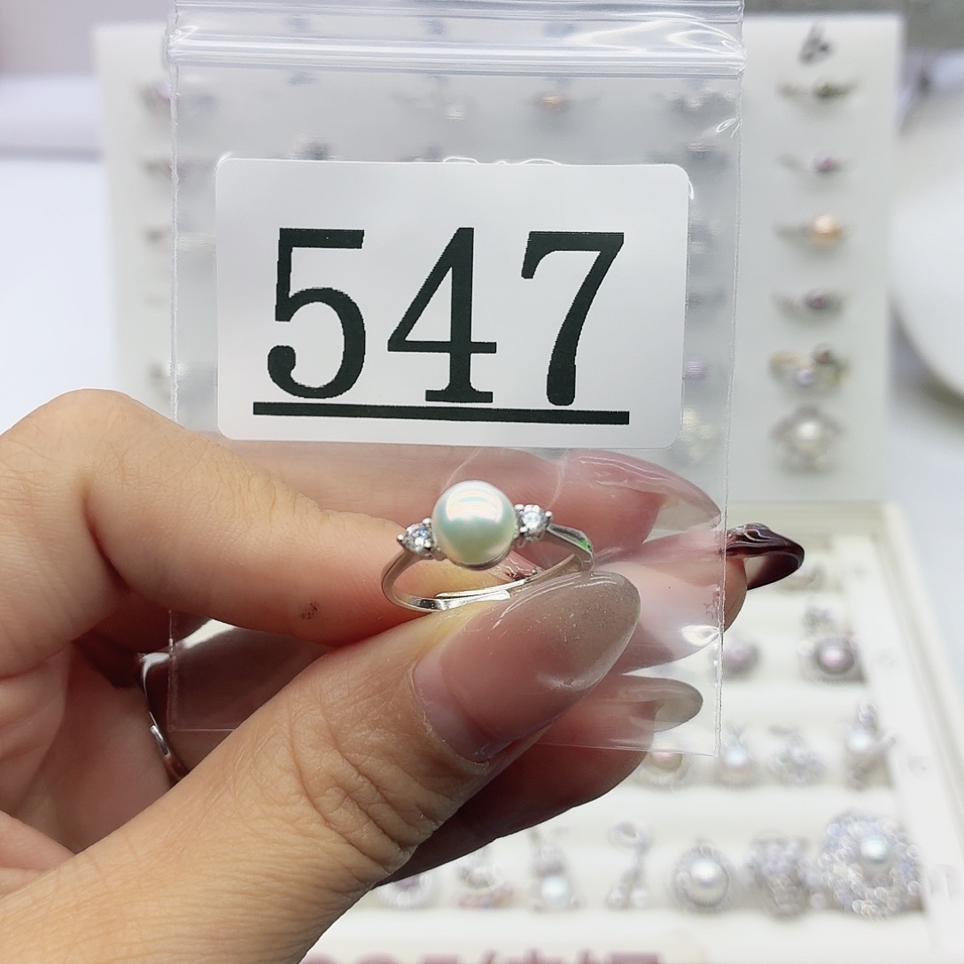 物***非珠宝奇石银S925镶嵌淡水珍珠547