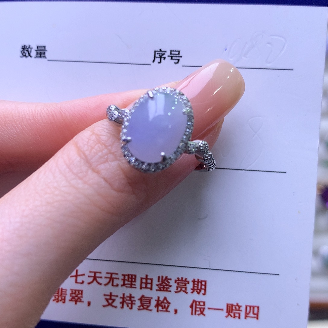 翡翠银S925镶嵌戒指