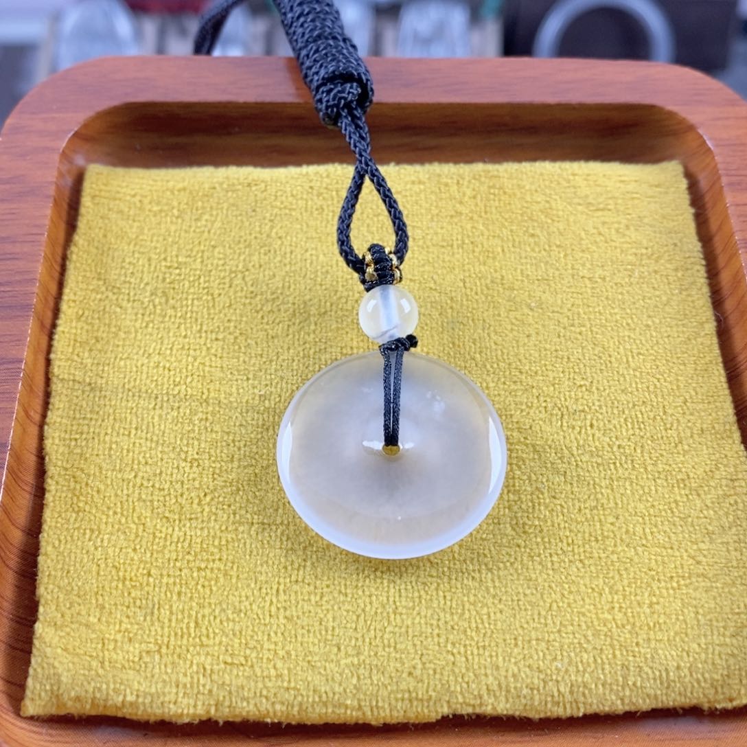 石英质玉平安扣未镶嵌